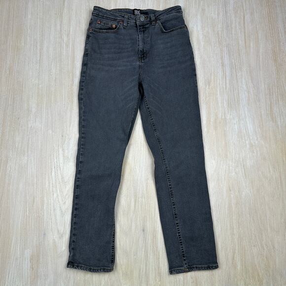 Urban Outfitters BDG Girlfriend High Rise Faded Black Grunge Denim Jeans 29 - Picture 1 of 15